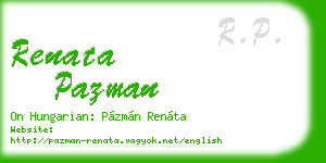 renata pazman business card