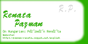 renata pazman business card